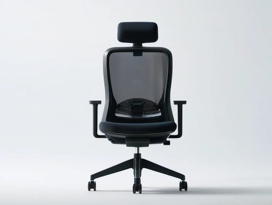 Ergonomic High-Back Mesh Office Chair with Adjustable Headrest, Black, 26.4 x 26.4 x 46.1-50.0 in